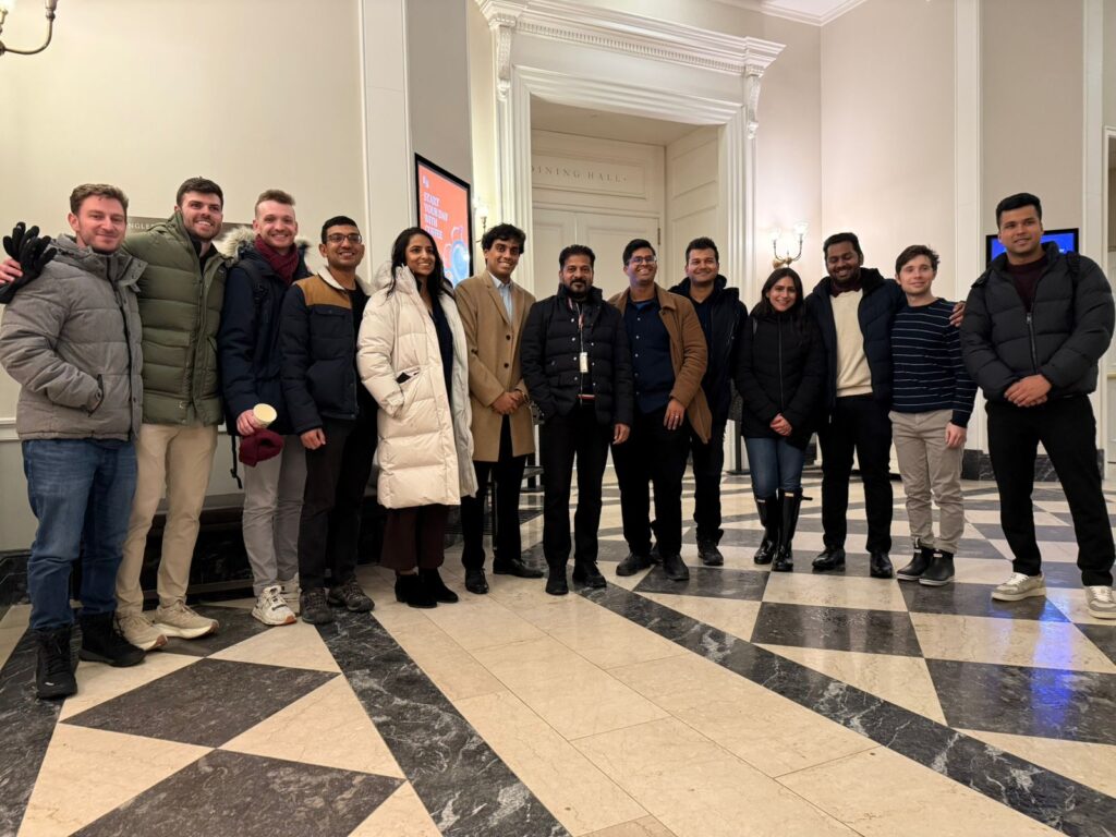 CM Revanth Reddy with His batchments in Harvard University 