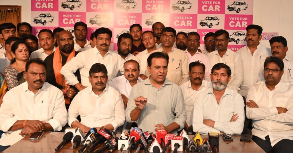 KTR PRESS MEET AT SIRICILLA