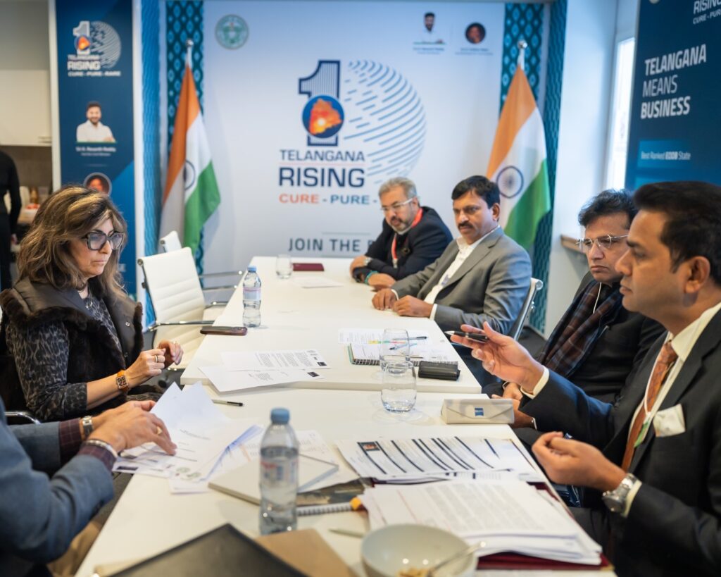 TELANGANA MINISTER MOU WITH AI STARTUPS IN DAVOS
