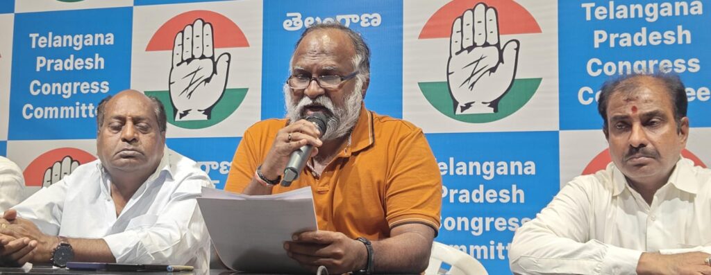 TPCC WORKING PRESIDENT JAGGAREDY PRESS MEET AT GANDHI BHAVAN