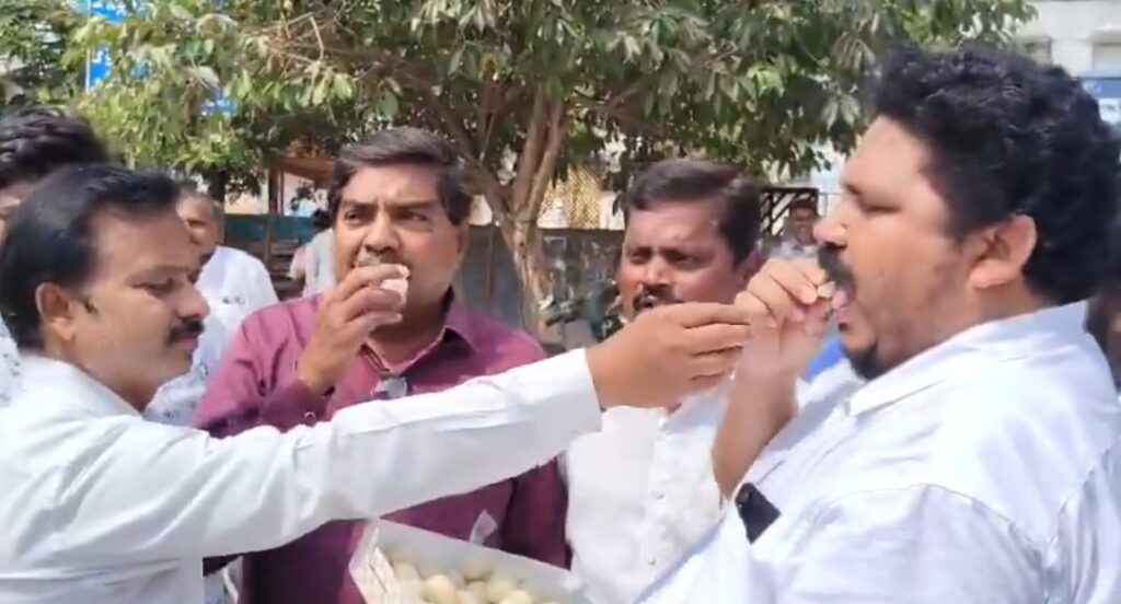 COLLECTOR TRANSFER SWEETS DISTRIBUTION IN MAHABUBABAD