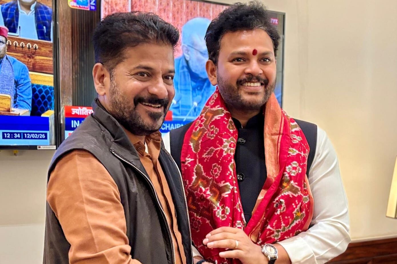 CM REVANTH WITH AVIATION MINISTER RAMMOHAN NAIDU