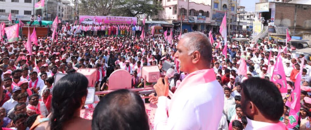 HARISH RAO IN A MUNCIPAL CAMPAIGN