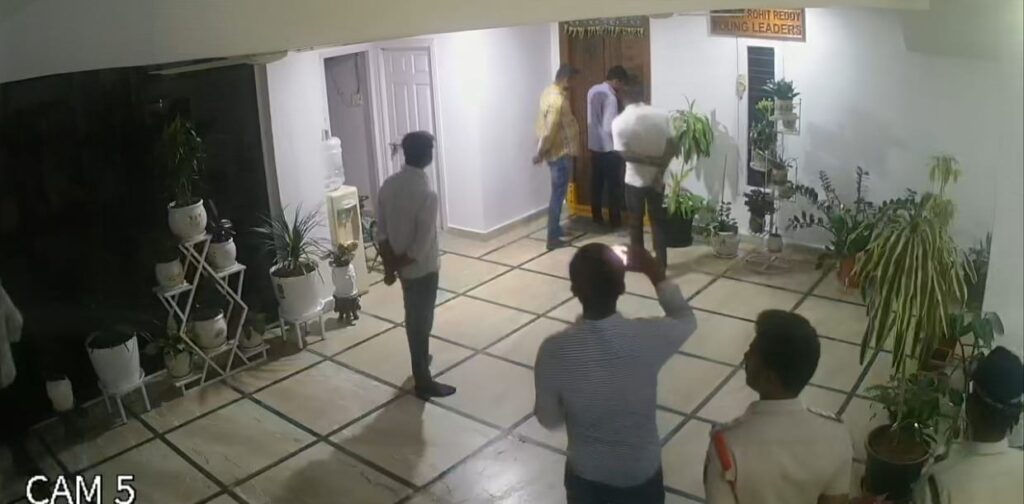 VIKARABAD DISTRICT POLICE AT PILOT ROHIT REDDY RESIDENCE