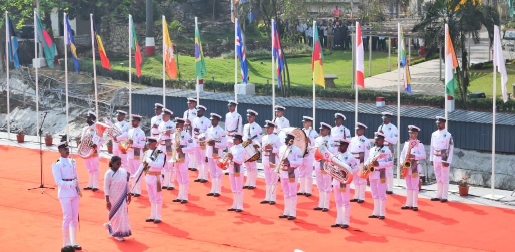 PRESIDENT MURMU WELCOMING NAVAL STATION
