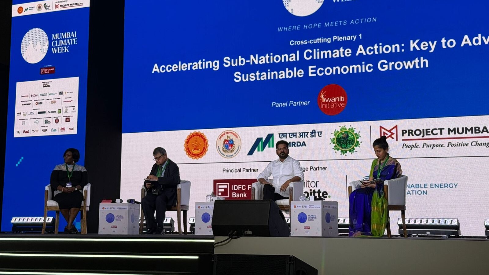 TELANGANA CM REVANTH REDDY ATTEND MUMBAI CLIMATE WEEK