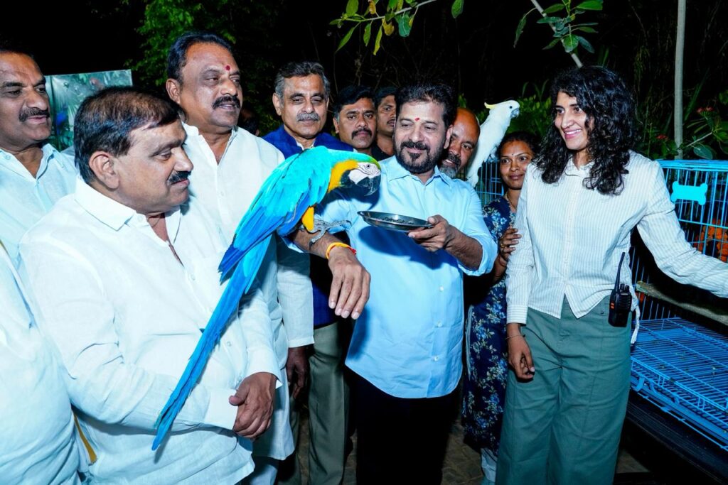 CM REVANTH REDDY WITH LEADERS ECO HILL PARK