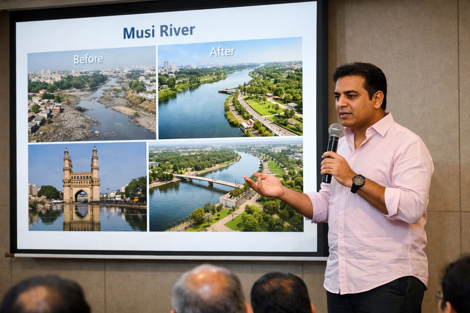 మూసీ పై నిన్న సీఎం – నేడు కేటిఆర్ పీపీపీ