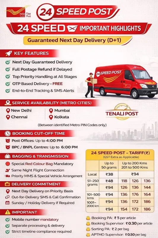 POSTAL DEPARTMENT NEW SERVICES