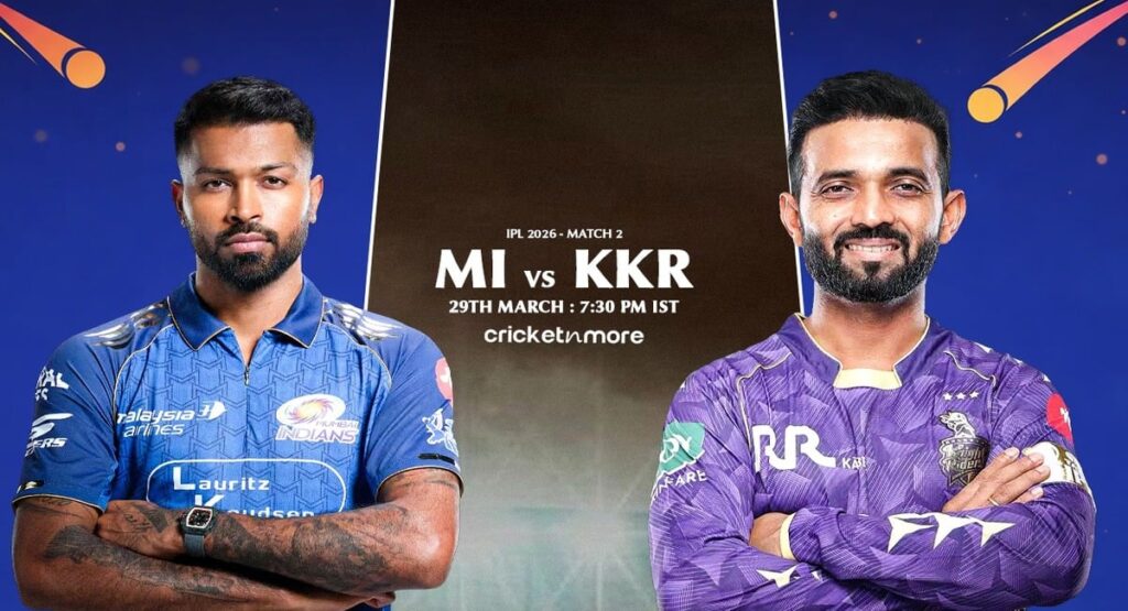 MUMBAI INDIDANS VS KKR TODAY MATCH