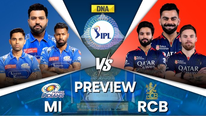 RCB VS MI భారీ స్కోరు సాధించిన RCB