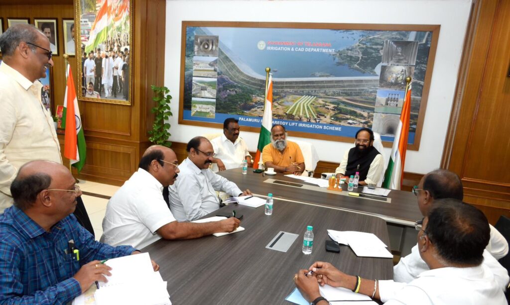REVIEW WITH IRRIGATION MINISTER UTTAM KUMAR REDDY