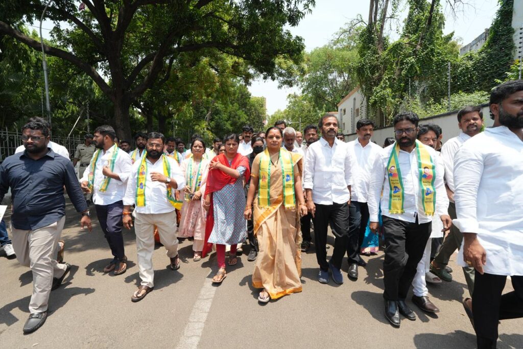 TRS KAVITA WITH LAND DISPLACED FAMILIES