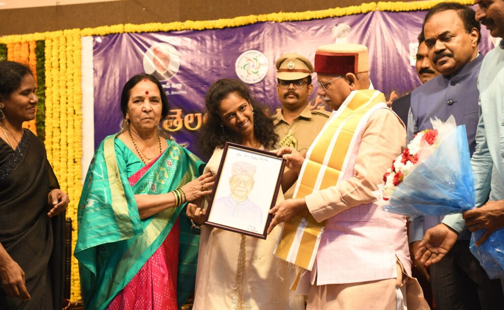 Governor honoring Vaishnavi