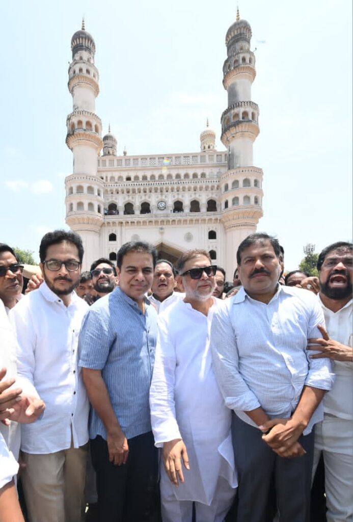 Ktr and Brs leader near Charminar