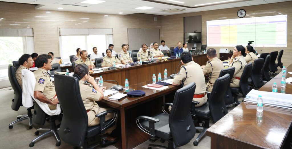 dgp cv anand review with police commisiniors