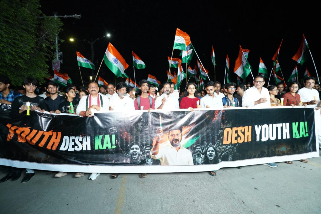 congress candle rally hyderabad