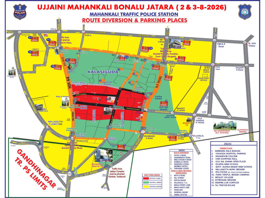 secunderabad traffic diversions picture