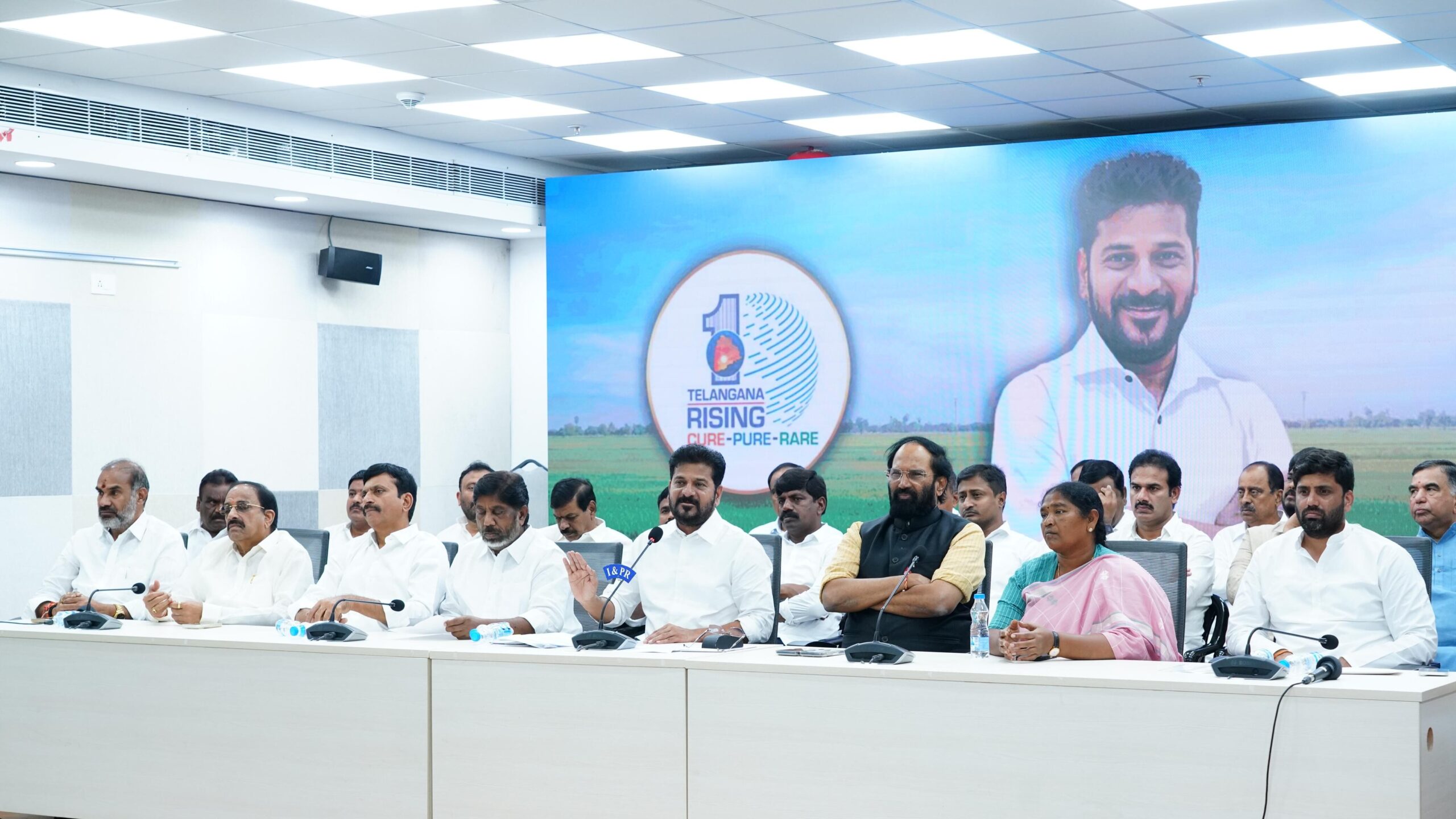 cm revanth reddy and ministers press conference secretariat