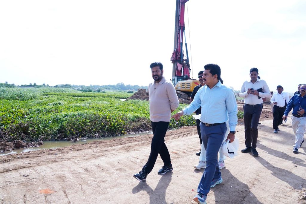 cm revanth reddy visited meer alam tank