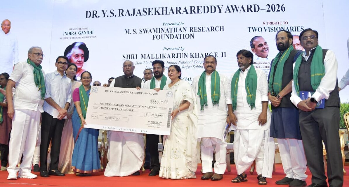 ysr awards from cm revanth reddy, mallikarjun kharge