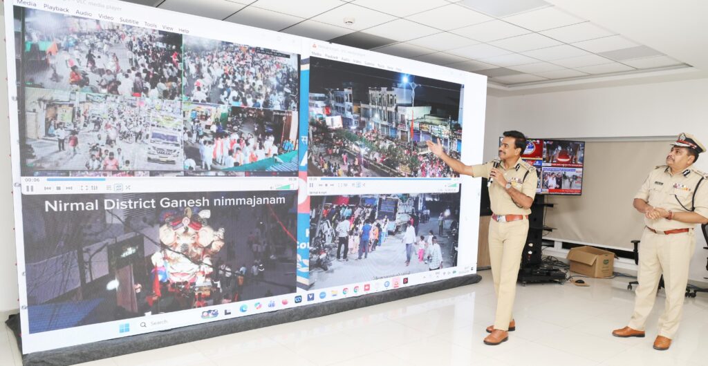 dgp cv anand supervising ganesh immersion